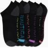 imageNautica Womens Low Cut Socks  6 Pack Breathable Cushioned Athletic Performance No Show Socks for Women Sizes 410Black