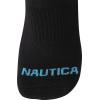 imageNautica Womens Low Cut Socks  6 Pack Breathable Cushioned Athletic Performance No Show Socks for Women Sizes 410Black Lines