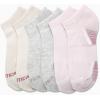 imageNautica Womens Low Cut Socks  6 Pack Breathable Cushioned Athletic Performance No Show Socks for Women Sizes 410Pink Oatmeal