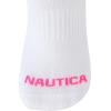 imageNautica Womens Low Cut Socks  6 Pack Breathable Cushioned Athletic Performance No Show Socks for Women Sizes 410PinkWhiteGrey