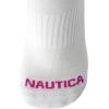 imageNautica Womens Low Cut Socks  6 Pack Breathable Cushioned Athletic Performance No Show Socks for Women Sizes 410WhiteGrey Stripe