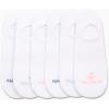 imageNautica Womens No Show Stretchy Sport Liner Socks with Non Slip Grip 6 PackAll White