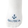 imageNautica Womens No Show Stretchy Sport Liner Socks with Non Slip Grip 6 PackAll White