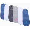 imageNautica Womens No Show Stretchy Sport Liner Socks with Non Slip Grip 6 PackDenim Assorted