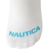 imageNautica Womens No Show Stretchy Sport Liner Socks with Non Slip Grip 6 PackWhite Pink