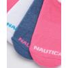 imageNautica Womens No Show Stretchy Sport Liner Socks with Non Slip Grip 6 PackWhite Pink