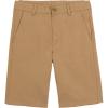 imageNautica Boys School Uniform Flat Front Twill ShortBurnished Khaki Knit