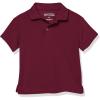 imageNautica Boys School Uniform Short Sleeve Polo Shirt Button Closure Moisture Wicking Performance MaterialBurgundy 601