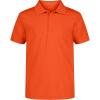 imageNautica Boys School Uniform Short Sleeve Polo Shirt Button Closure Moisture Wicking Performance MaterialOrange
