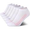 imageNautica Womens Low Cut Socks  6 Pack Breathable Cushioned Athletic Performance No Show Socks for Women Sizes 410White Logo