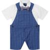 imageNautica babyboys 3piece Shortall Bodysuit and Bow Tie SetBaby and Toddler SuitTanzanite