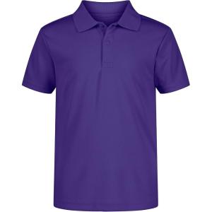 imageNautica Boys School Uniform Short Sleeve Polo Shirt Button Closure Moisture Wicking Performance MaterialPurple