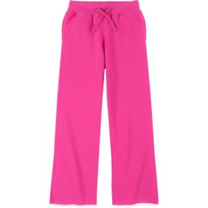 imageNautica Girls Fleece Sweatpants Functional Pockets Elastic Waistband ampamp Drawstring ClosureRoseWide Leg