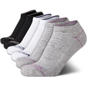 imageNautica Womens Low Cut Socks  6 Pack Breathable Cushioned Athletic Performance No Show Socks for Women Sizes 410Assorted