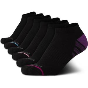 imageNautica Womens Low Cut Socks  6 Pack Breathable Cushioned Athletic Performance No Show Socks for Women Sizes 410Black Detailed