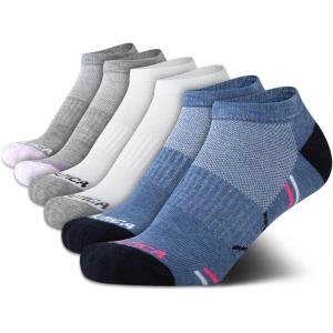imageNautica Womens Low Cut Socks  6 Pack Breathable Cushioned Athletic Performance No Show Socks for Women Sizes 410BlueWhiteGrey