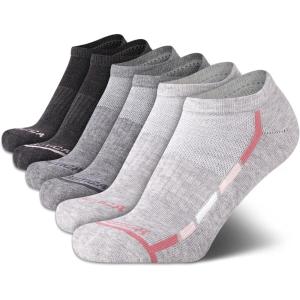 imageNautica Womens Low Cut Socks  6 Pack Breathable Cushioned Athletic Performance No Show Socks for Women Sizes 410Grey Assorted