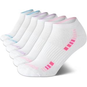 imageNautica Womens Low Cut Socks  6 Pack Breathable Cushioned Athletic Performance No Show Socks for Women Sizes 410White Pure