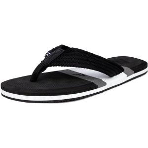 imageNautica Mens Flip Flop Beach Sandal Boat Slide Water SlippersBlack Greyeccen