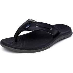 imageNautica Mens Flip Flop Beach Sandal Boat Slide Water SlippersBlackcasted