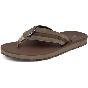 imageNautica Mens Flip Flop Beach Sandal Boat Slide Water SlippersOlive Brownmusken