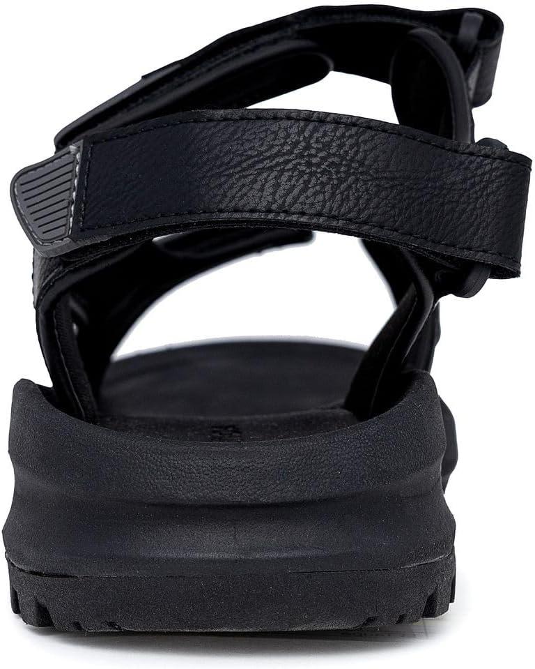 imageNautica Mens Athletic Sport Sandals  Adjustable Strap Comfortable OpenToe Hiking ampamp Walking Sandals with Cushioned SoleBlack