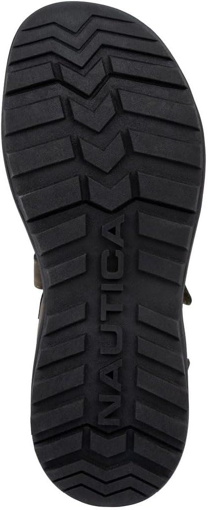 imageNautica Mens Athletic Sport Sandals  Adjustable Strap Comfortable OpenToe Hiking ampamp Walking Sandals with Cushioned SoleOlivechisholm