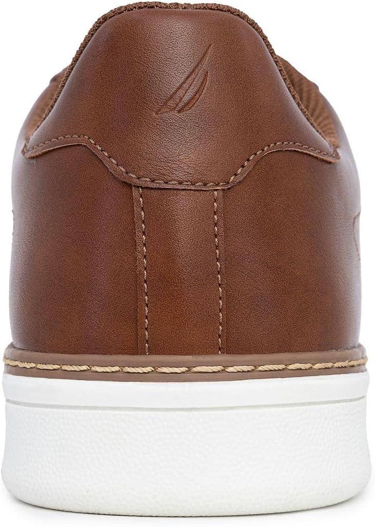 imageNautica Mens Classic LaceUp Low Top Fashion Sneaker Loafer  Stylish and Comfortable Casual ShoeCognacjalad