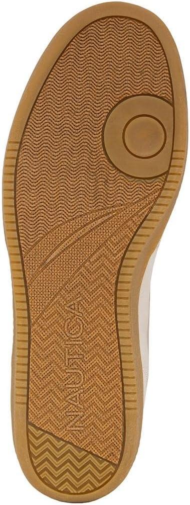 imageNautica Mens Classic LaceUp Low Top Fashion Sneaker Loafer  Stylish and Comfortable Casual ShoeIvoryiod
