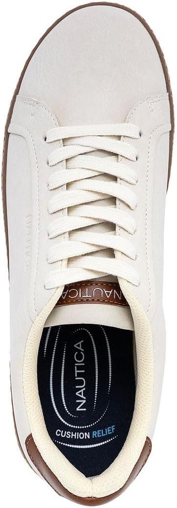 imageNautica Mens Classic LaceUp Low Top Fashion Sneaker Loafer  Stylish and Comfortable Casual ShoeLight Taupejalad