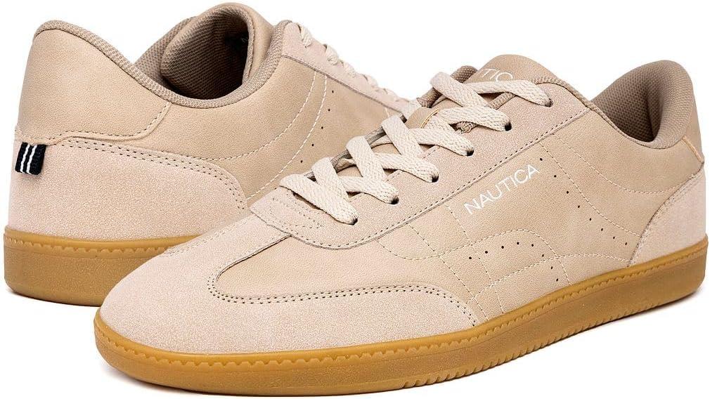imageNautica Mens Classic LaceUp Low Top Fashion Sneaker Loafer  Stylish and Comfortable Casual ShoeSandcobal