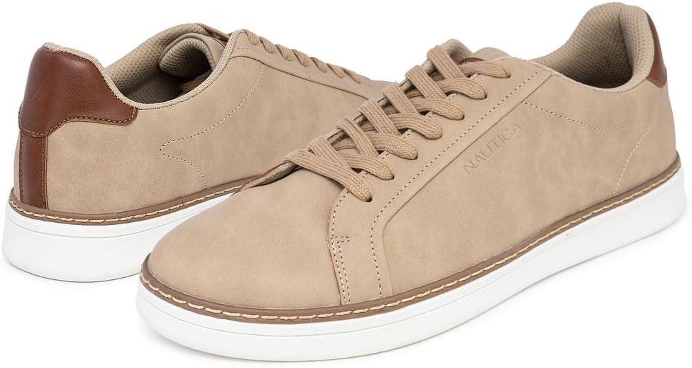 imageNautica Mens Classic LaceUp Low Top Fashion Sneaker Loafer  Stylish and Comfortable Casual ShoeSandjalad