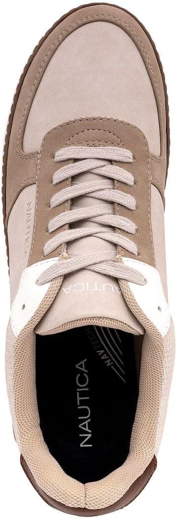 imageNautica Mens Classic LaceUp Low Top Fashion Sneaker Loafer  Stylish and Comfortable Casual ShoeSandsavar