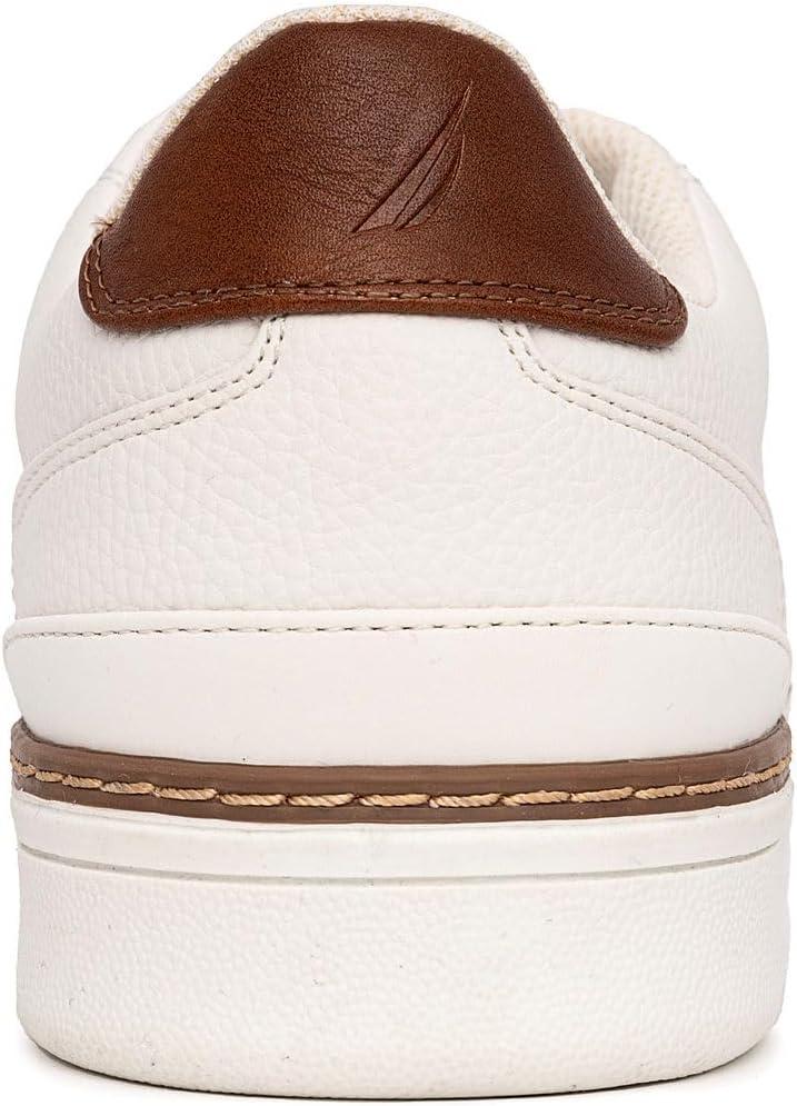 imageNautica Mens Classic LaceUp Low Top Fashion Sneaker Loafer  Stylish and Comfortable Casual ShoeWhitejaro