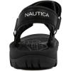 imageNautica Mens Athletic Sport Sandals  Adjustable Strap Comfortable OpenToe Hiking ampamp Walking Sandals with Cushioned SoleBlackbulty