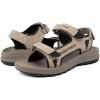 imageNautica Mens Athletic Sport Sandals  Adjustable Strap Comfortable OpenToe Hiking ampamp Walking Sandals with Cushioned SoleTaupe Black
