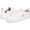 imageNautica Mens Classic LaceUp Low Top Fashion Sneaker Loafer  Stylish and Comfortable Casual ShoeWhite Navy
