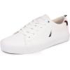 imageNautica Mens Classic LaceUp Low Top Fashion Sneaker Loafer  Stylish and Comfortable Casual ShoeWhite Navy