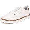 imageNautica Mens Classic LaceUp Low Top Fashion Sneaker Loafer  Stylish and Comfortable Casual ShoeWhitejaro