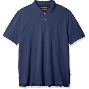imageNautica Mens Big ampamp Tall Stretch Pique PoloEstate Blue