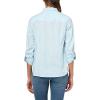 imageNautica Womens Button Front Long Sleeve Roll Tab ShirtPorcelain BlueBright White