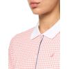 imageNautica Womens Short Sleeve Button Placket PoloBloomBright White