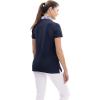 imageNautica Womens Short Sleeve Button Placket PoloNight Sky Multi