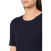imageNautica Womens Short Sleeve Crew Neck Cable Solid SweaterNight Sky