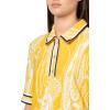 imageNautica Womens Short Sleeve Knit Paisley Print Collared PoloGoldenrodIvory