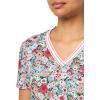 imageNautica Womens Solid VNeck Short Sleeve TShirtBloom Multi