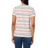 imageNautica Womens Solid VNeck Short Sleeve TShirtBright White Multi