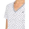 imageNautica Womens Solid VNeck Short Sleeve TShirtBright WhiteNight Sky