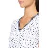 imageNautica Womens Solid VNeck Short Sleeve TShirtBright WhiteSky Captain
