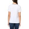 imageNautica Womens Solid VNeck Short Sleeve TShirtBright WhiteWhite